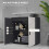 (LIGHT GREY, Engineered Wood) Under Sink Bathroom Cabinet - Light Grey, 10x20cm U-Cut 4