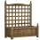 Wood Garden Planter with Trellis, Brown 1