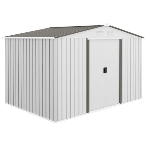 Metal Bike Shed 9x6FT with Foundation Kit
