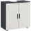 (LIGHT GREY, Engineered Wood) Light Grey Pedestal Sink Vanity Unit 1