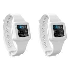 2X Ultrasonic Mosquito Repellent Watch Frequency Adjustable Electronic Watch Portable Bracelet Mosquito Repellent,B