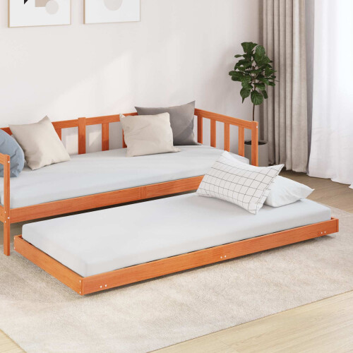 VidaXL vidaXL Bed Frame Wax Brown 70 x 190 cm Solid Pine Wood