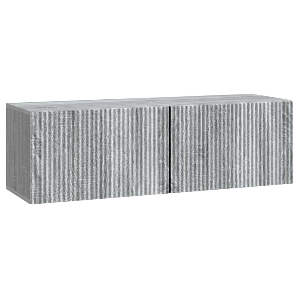 Vidaxl Wall-Mounted Tv Cabinet Grey Sonoma 98 X 31 X 30 Cm