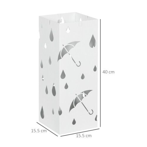 Six-Umbrella Steel Holder Stand - White 2