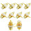 20Pcs RCA Female Jack Plated Rca Connector Gold Panel Mount Chassis Audio Socket Plug Bulkhead with Nut Solder Cup 2
