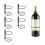 Wine Wall Holder, 24 Pack Wall Mounted Wine Rack, Metal Wine Bottle Display Holder 6