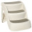 Foldable 3-Step Pet Stairs – Cream, 49x38x38cm 1