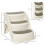 Foldable 3-Step Pet Stairs – Cream, 49x38x38cm 3