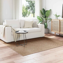 vidaXL Area Rugs Moire Square AGIRA Natural 120 x 120 cm Polyester