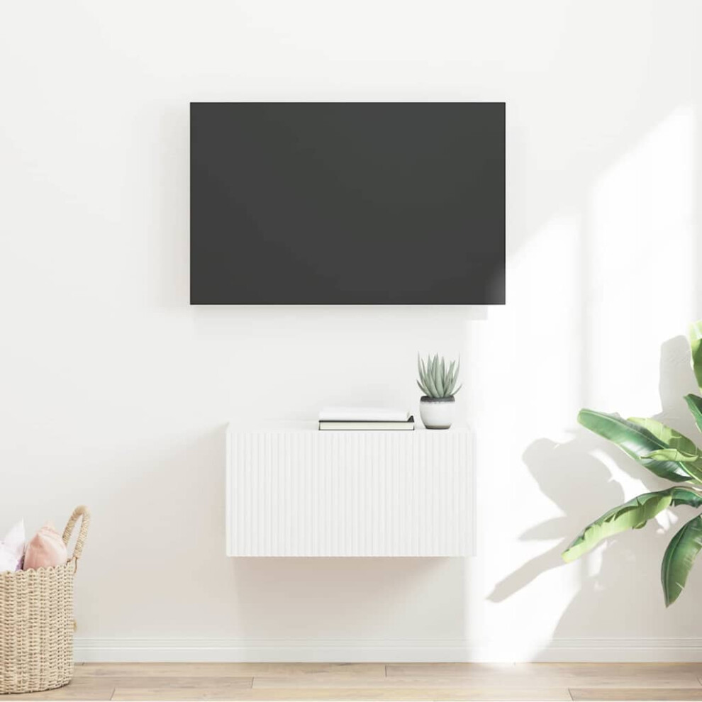 Vidaxl Tv Wall Cabinet White 60 X 31 X 29.5 Cm Engineered Wood