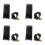 4X Plastic Clarinets Nozzle Cap with PU Ligature Black 1