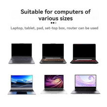 8 Stuks Draagbare Laptopstandaard Computerverhoger Lift Zelfklevend Opvouwbaar Onzichtbaar Notebook Verstelbare Hoogte Standaard Zwart