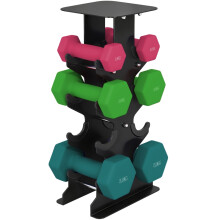 SPORTNOW Hex Dumbbells Set + Rack (1/3/5kg)