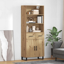 vidaXL Highboard 2 stk. Artisan-Eiche 69,5 x 34 x 180 cm