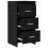 VidaXL vidaXL Sideboard Black Oak 40 x 36 x 80 cm Engineered Wood 4