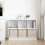 VidaXL vidaXL Sideboard with Drawer White 102 x 32 x 73.5 cm 5