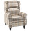 (khaki, Polyester) Wingback Recliner Armchair in Khaki 1