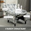 (Grey, Polyester) 160 Reclining Armchair, with Footrest - Grey 6