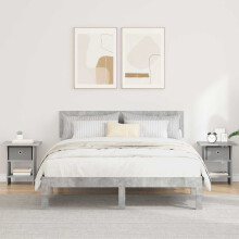 vidaXL Bedside Table with Drawer 2 pcs Concrete Grey 41 x 40 x 45 cm