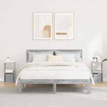 vidaXL Bedside Table with Drawer 2 pcs Grey Sonoma 25.5 x 22 x 49.5 cm