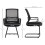 (Black, Mesh) Ergonomic Sled-Base Office Chair, Black 3
