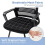 (Black, Mesh) Ergonomic Sled-Base Office Chair, Black 5