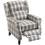 (Multicolor, Polyester) Grey & White 160 Reclining Armchair with Footrest 1