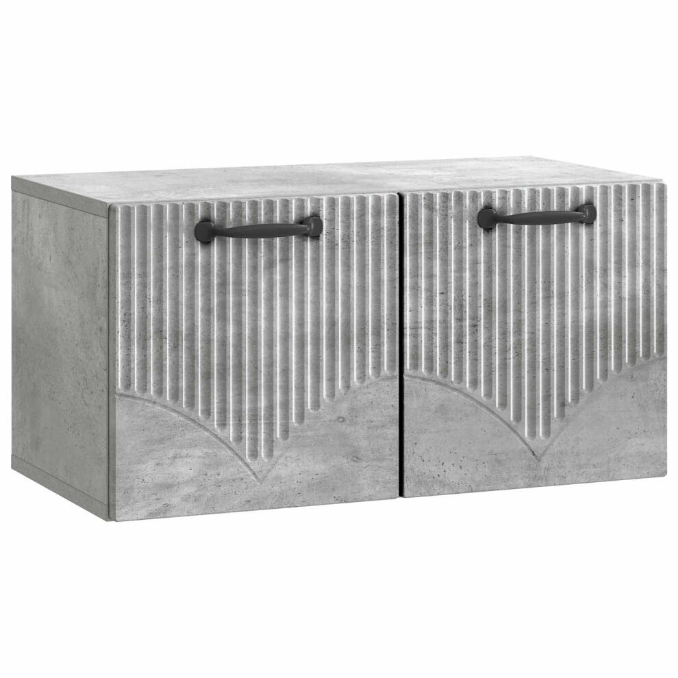 Vidaxl Wall-Mounted Tv Cabinet Concrete Grey 59.5 X 31 X 30 Cm