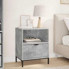 vidaXL Bedside Cabinet Concrete grey 49 x 36 x 61 cm Engineered wood