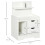 White Bedside Table with 2 Drawers & Shelves 3