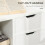 White Bedside Table with 2 Drawers & Shelves 6