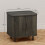 (Grey, Engineered Wood) Nordic Bedside Table with Sliding Doors, Grey 3