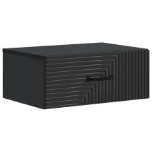 vidaXL Wall-Mounted Bedside Cabinet Black 49 x 34.5 x 20 cm
