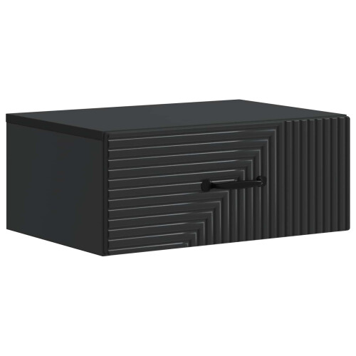 VidaXL vidaXL Wall-Mounted Bedside Cabinet Black 49 x 34.5 x 20 cm