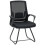 (Black, Mesh) Mesh-Back Desk Chair, No Wheels, Black 1