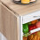 Drop-Leaf Kitchen Cart with 3 Baskets & Wheels 8