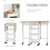 Drop-Leaf Kitchen Cart with 3 Baskets & Wheels 4