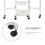 Drop-Leaf Kitchen Cart with 3 Baskets & Wheels 5