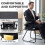 (Black, Mesh) Reception Chair with Flip Armrest & Mesh Back 5
