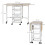 Drop-Leaf Kitchen Cart with 3 Baskets & Wheels 3