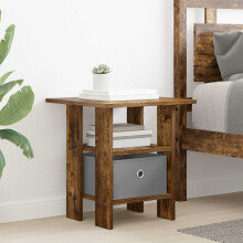 vidaXL Bedside Table Smoked Oak 41 x 40 x 45 cm Engineered Wood