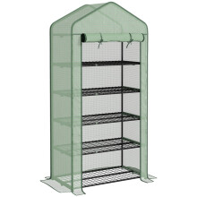 5-Tier Mini Greenhouse, 193x90x49cm, PE Cover