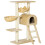 Beige Cat Tree Tower with Hammock & Basket 1