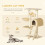 Beige Cat Tree Tower with Hammock & Basket 4