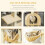 Beige Cat Tree Tower with Hammock & Basket 5