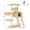 Beige Cat Tree Tower with Hammock & Basket 3
