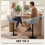 Homcom HOMCOM Bar Stools Adjustable Height Backrest Set of 2, Grey 4