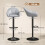 Homcom HOMCOM Bar Stools Adjustable Height Backrest Set of 2, Grey 3