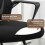 (Black, Mesh) Mesh-Back Desk Chair, No Wheels, Black 5