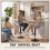Homcom HOMCOM Bar Stools Adjustable Height Backrest Set of 2, Grey 7